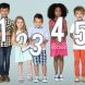 Little Children Friends Holding Numbers